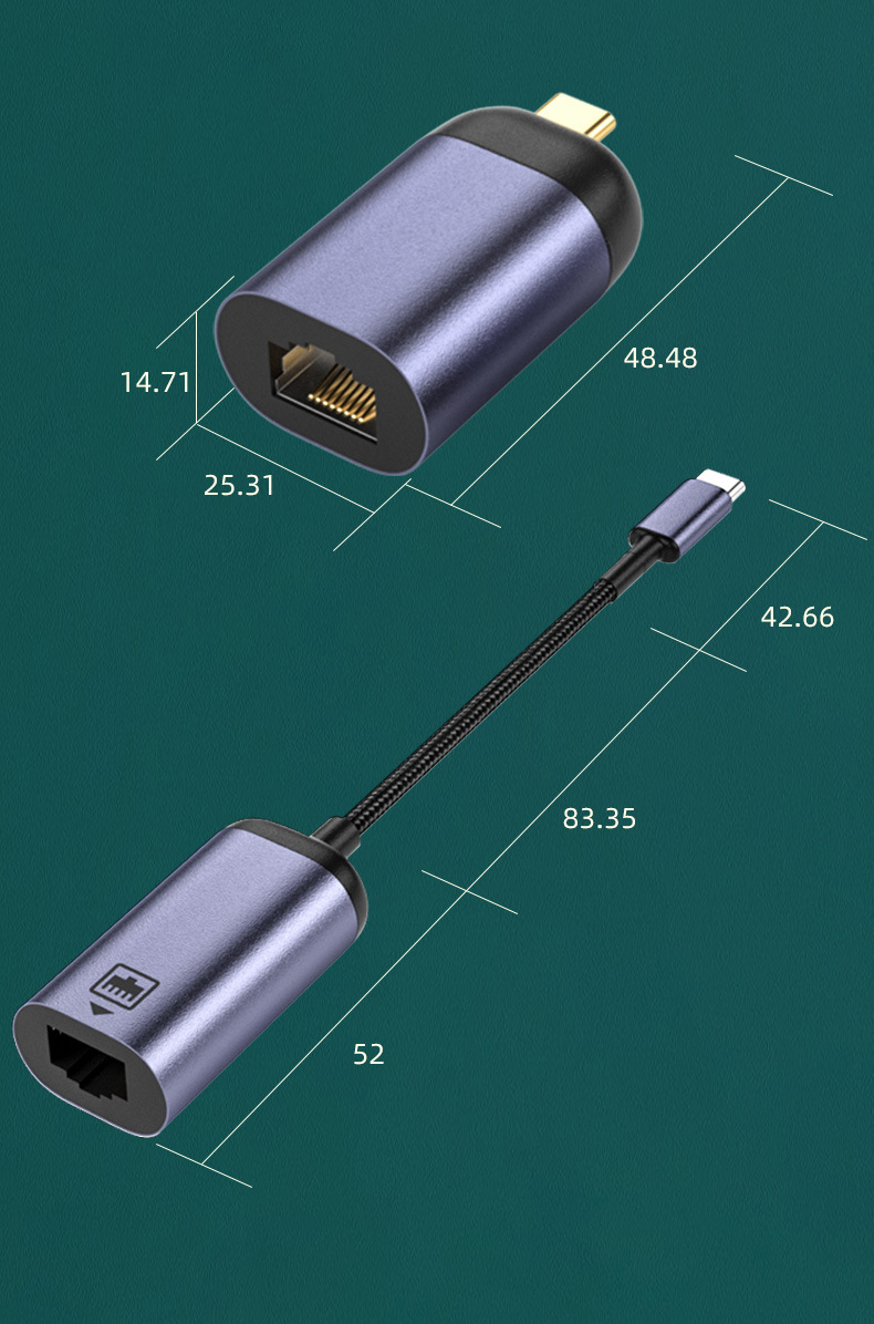 Cáp usb type-c to Ethernet/ Rj45 kết nối internet từ laptop, điện thoại ra cổng LAN