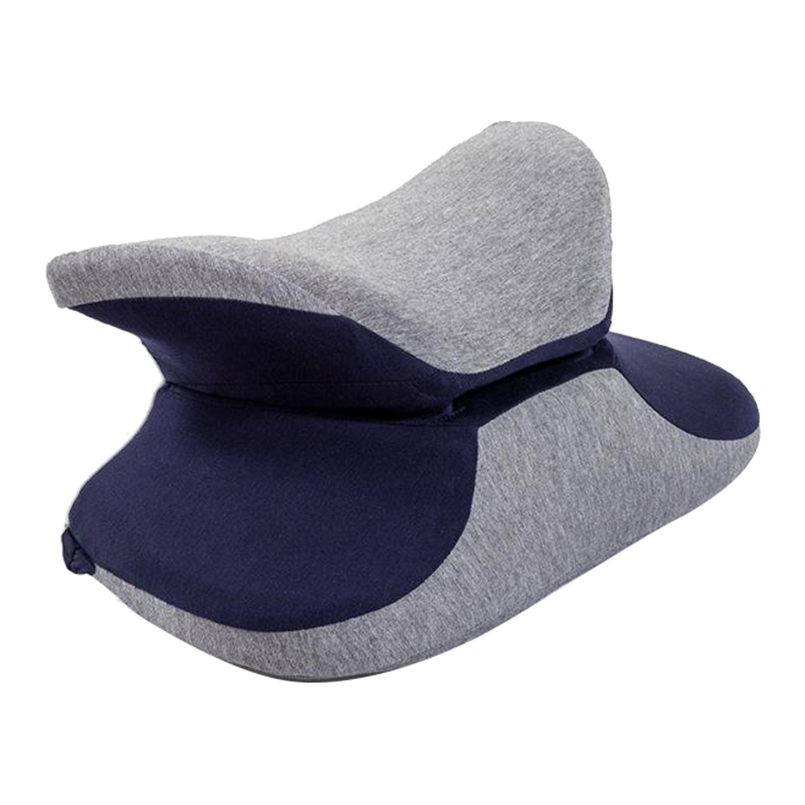 Travel Pillow Memory Foam Neck Pillow Support Pillow Portable Compact &amp; Lightweight Nap Pillow for Office Sleeping Rest Cushion
