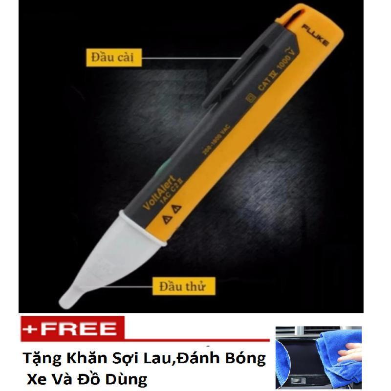 Bút thử điện điện tử xuyên tường, có đèn led thông minh+ tặng khăn lau đa năng- 206640-1206275