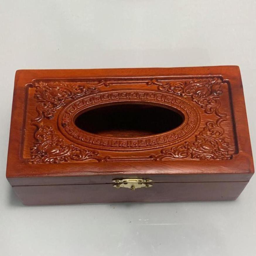 Hộp đựng giấy ăn gỗ hương cao cấp