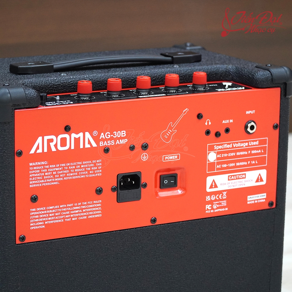 Ampli, Amly, Âm ly Guitar Bass AROMA AG-30B, Có Bluetooth, 30W