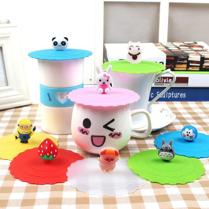 [ HÀNG MỚI VỀ ] NẮP ĐẬY LY CỐC BẰNG SILICON CHỐNG BỤI DỄ THƯƠNG - DỤNG CỤ CHỐNG BỤI DỄ THƯƠNG