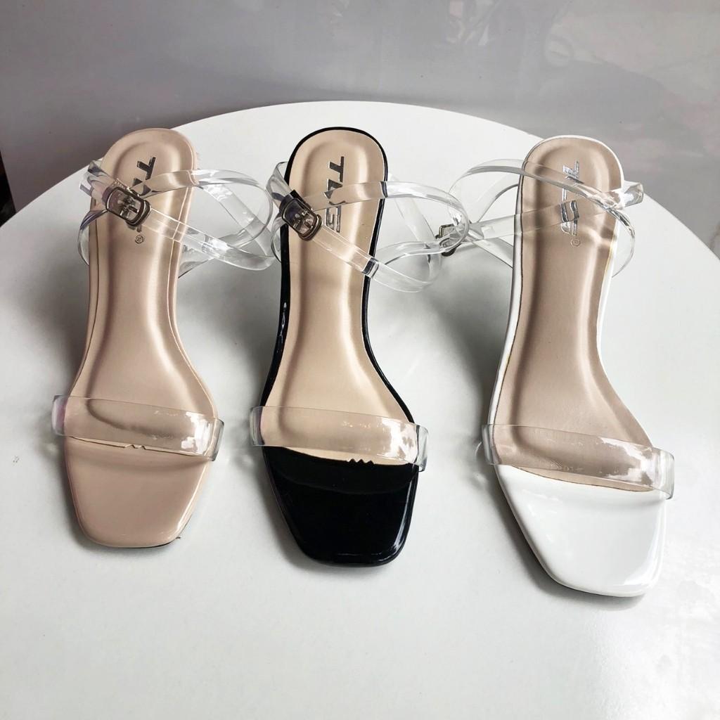 Sandal gót kim cương 8 phân thời trang cá tính 21768