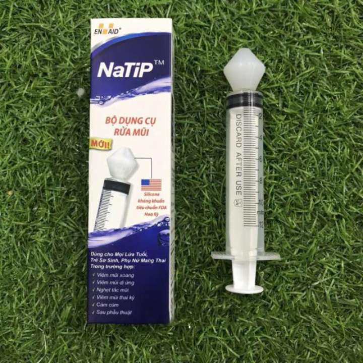Bộ dụng cụ rửa mũi NaTip đầu silicone mềm, kháng khuẩn - đảm bảo an toàn tuyệt đối cho người sử dụng