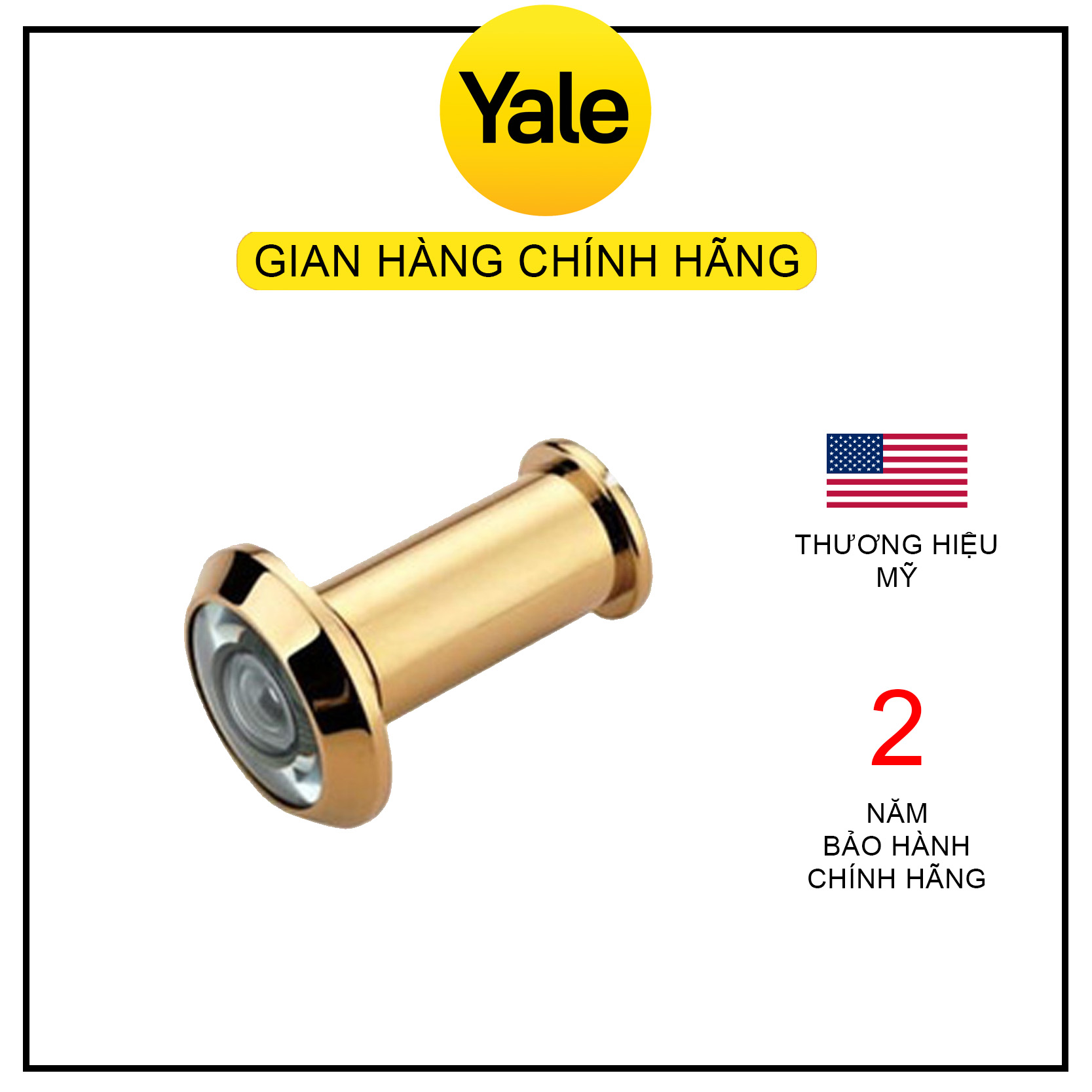 Mắt thần cửa đi 180 độ Yale dòng V0401A - Hàng chính hãng