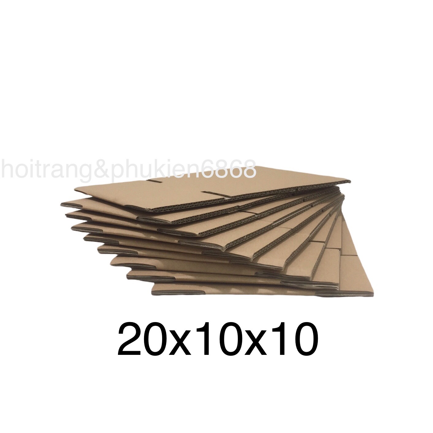 20x10x10 Combo 10 hộp Carton đóng hàng cỡ nhỏ size 20*10*10
