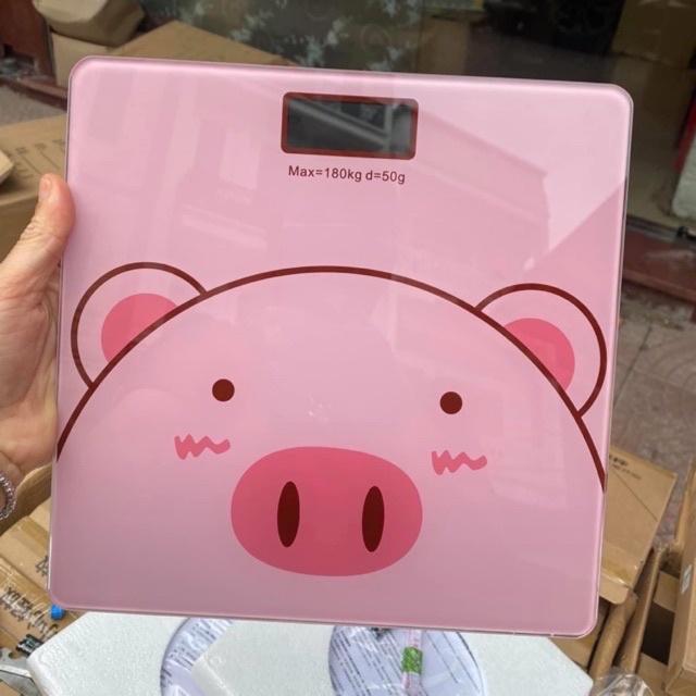 Cân điện tử hình heo ngộ nghĩnh 180kg+ tặng kèm thước dây