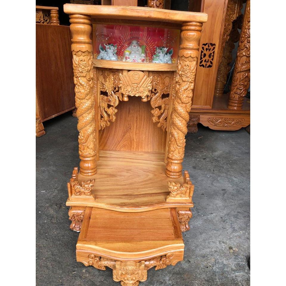Bàn thờ thần tài ông địa gỗ gõ đỏ 50 x 81cm, bàn thờ gỗ cao cấp , bàn thờ ông địa
