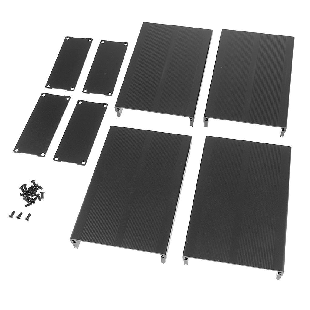 2x Aluminum Alloy Instrument Shell Electric Enclosure Box DIY 97X40X150mm