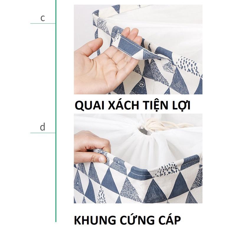 Túi đựng quần áo chăn màn siêu to sọt vải đựng đồ khung thép chắc chắn tiện lợi