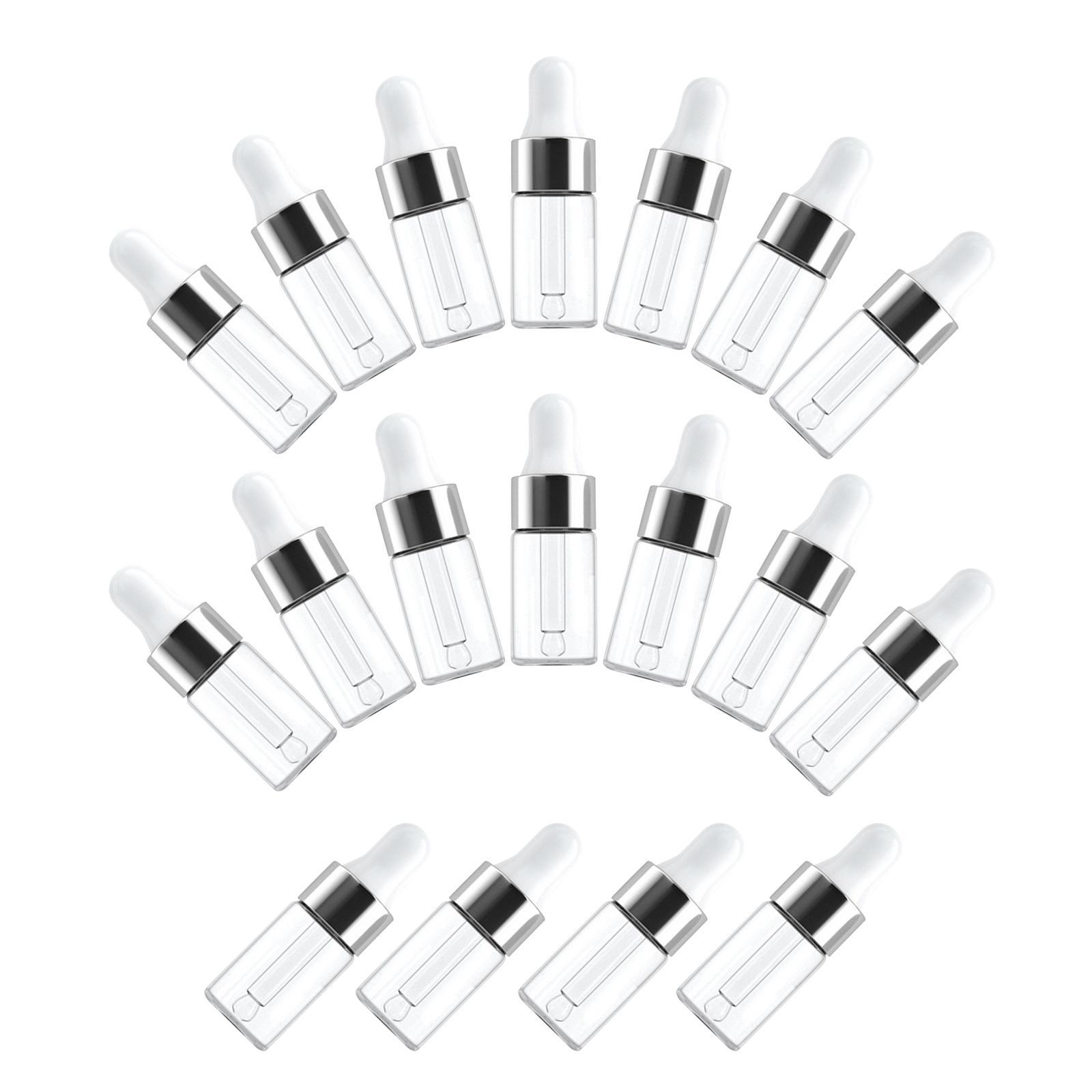 20 x Empty Essential Oil Bottles Refillable Pocket Size for Travel Salon 1ML