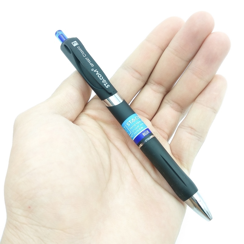 Bút Bi Mực Gel Bấm GP1027-C - Mực Xanh