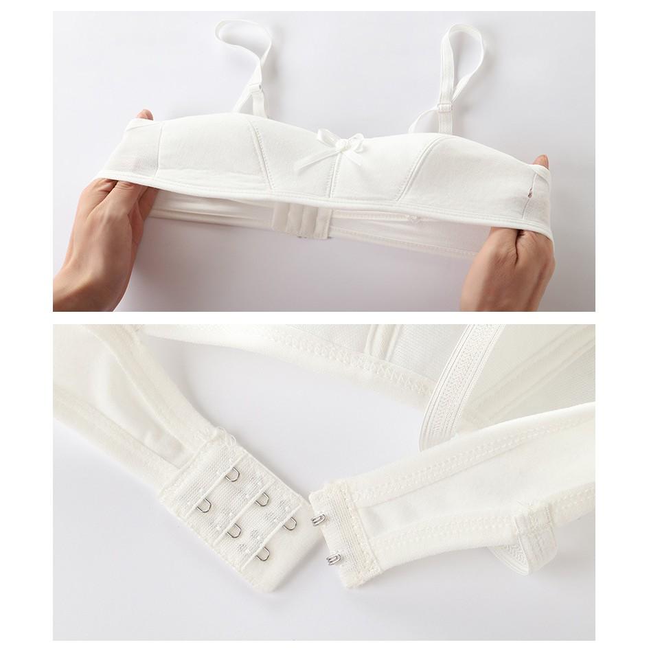 Bộ 3 áo lót học sinh dây nhỏ móc khóa tùy chỉnh không gọng không mút mềm mại thích hợp cho học sinh cấp 2, cấp 3