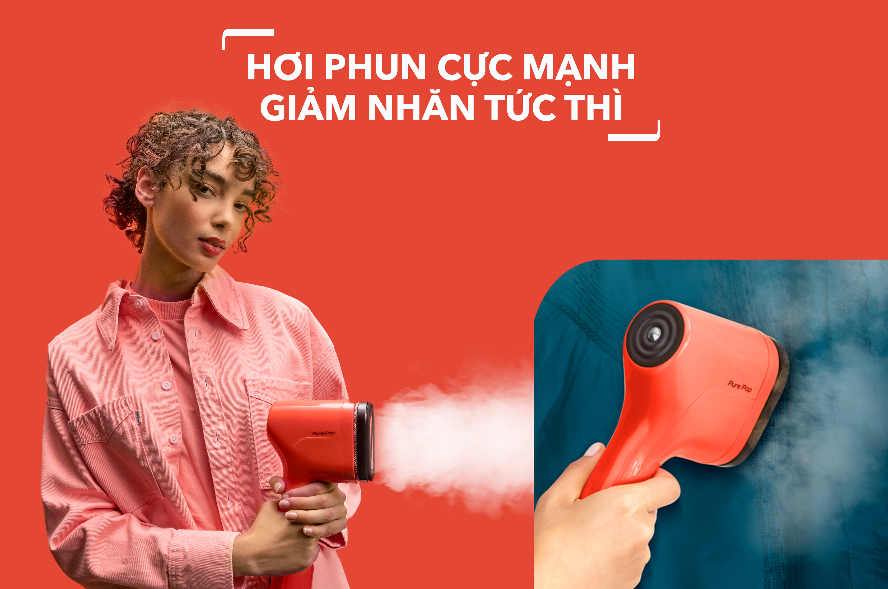 [SẢN PHẨM MỚI] Bàn ủi hơi nước cầm tay Tefal Pure Pop - [Hàng chính hãng