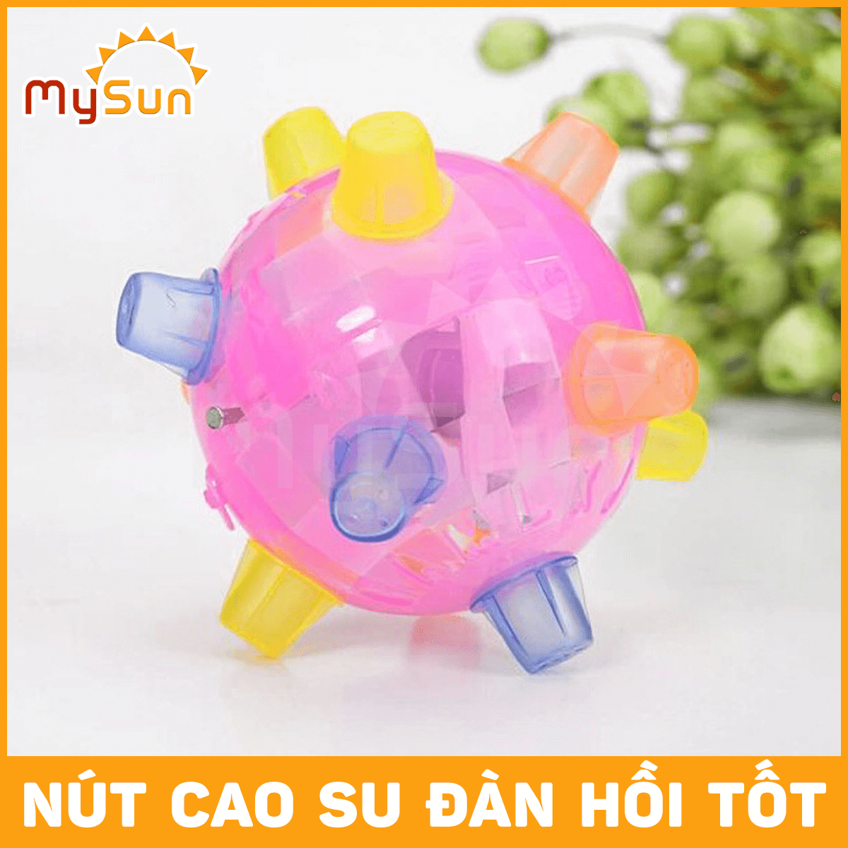 Bóng gai nảy phát sáng cao su đồ chơi có đèn cho bé MySun