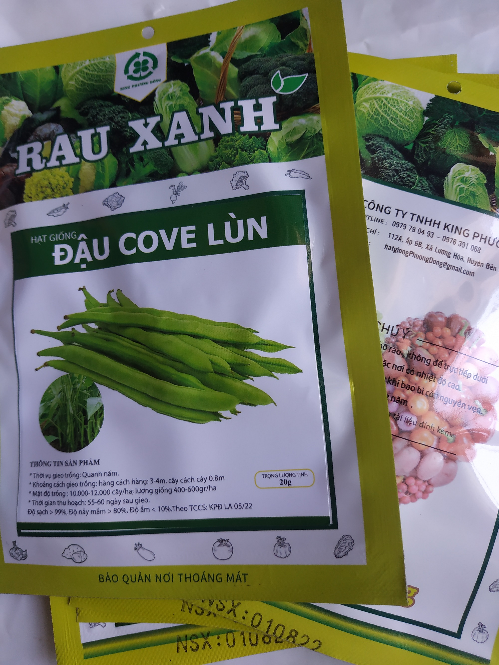 Combo 5 gói Hạt giống ĐẬU COVE LÙN - gói 20 gram