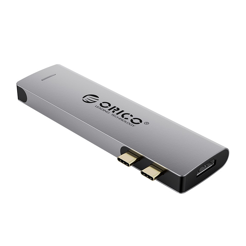 Đế Cắm Đa Năng 5 Trong 1 Cổng Type C - MacBook- ORICO 2CT-5H-GY- Hàng Chính Hãng