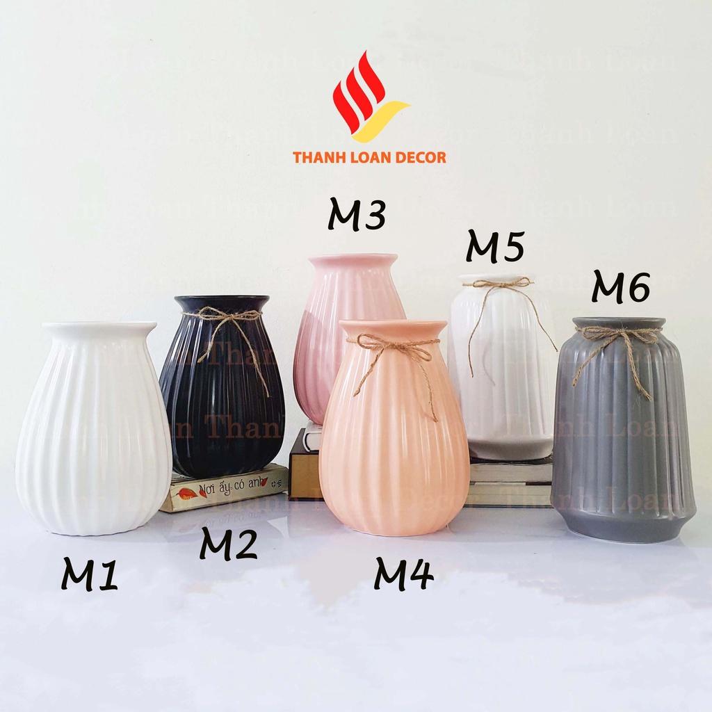 Lọ hoa gốm sứ Bát Tràng cao cấp - Bình hoa decor trang trí màu pastel - Nhiều mẫu