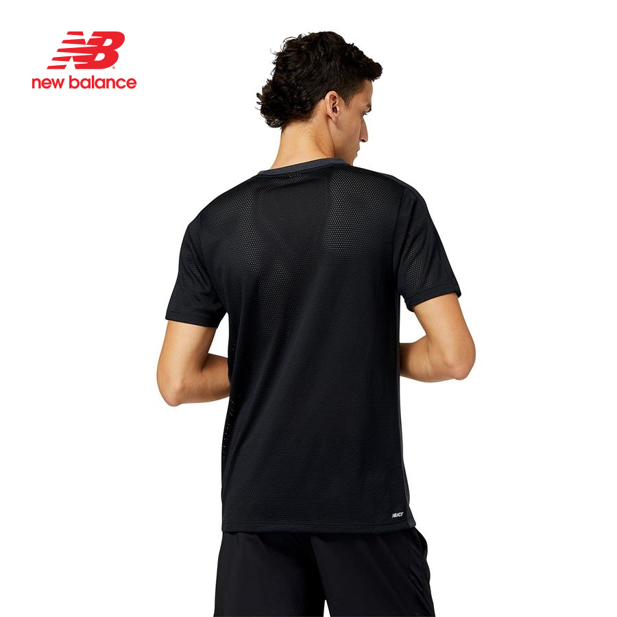 Áo thun thể thao nam New Balance RUNNING T-SHIRT M BLACK HEATHER - MT23207BKH (form quốc tế)