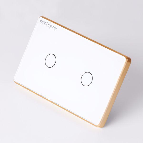 Công tắc cảm ứng WIFI SimHome S2 – Tiêu chuẩn – 2 nút