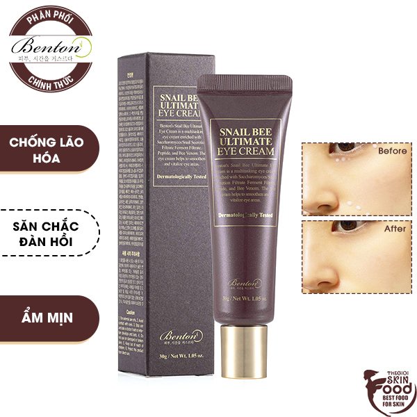 Kem Dưỡng Mắt Phục Hồi Đôi Mắt Mệt Mỏi Benton Snail Bee Ultimate Eye Cream 30g