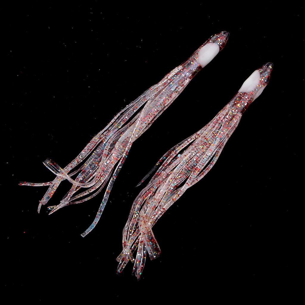 40pcs Fishing Lures Squid Octopus Skirts Lures Soft Baits Crankbaits