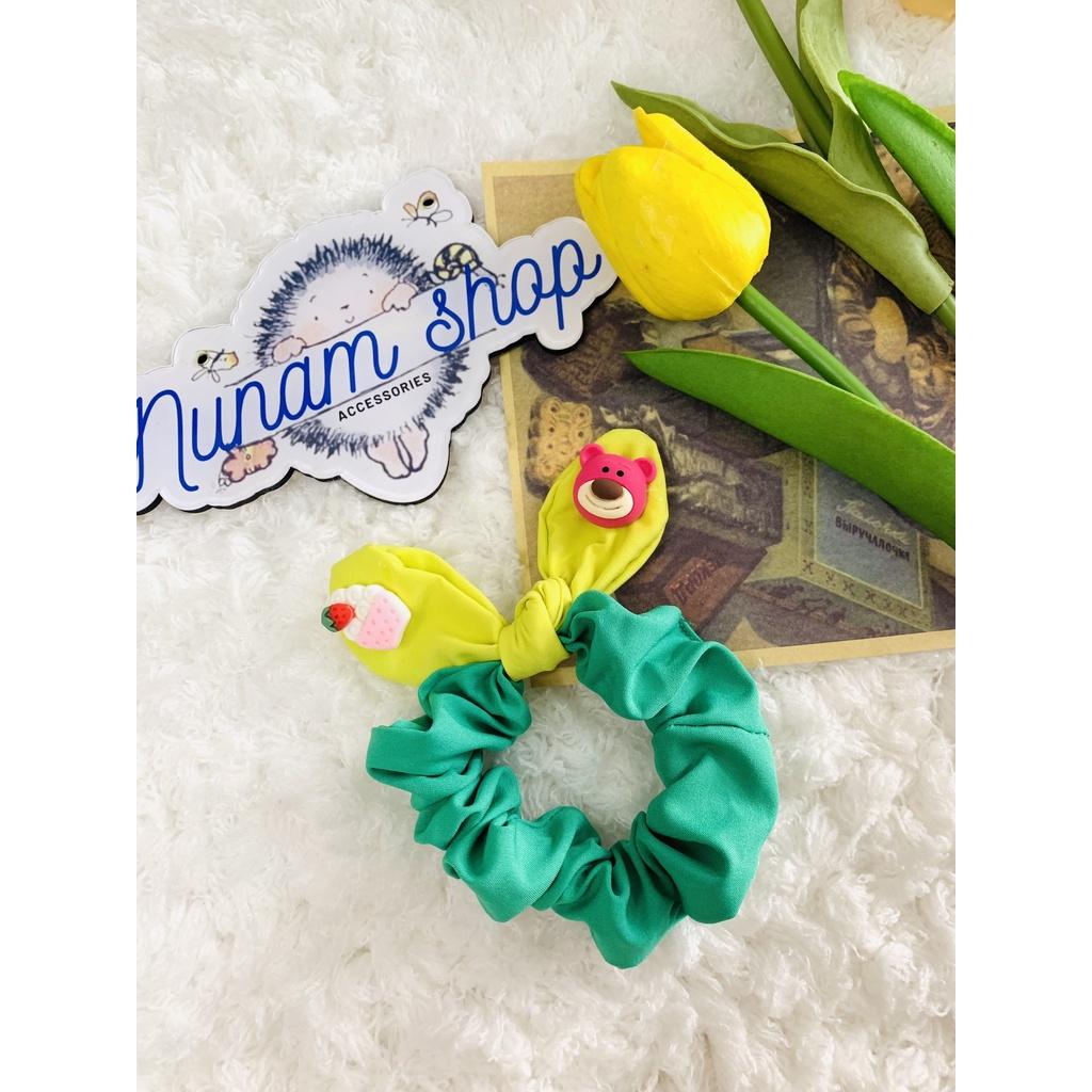 Crunchies cột tóc nơ phối màu nổi bật đẹp xinh - Nunam shop