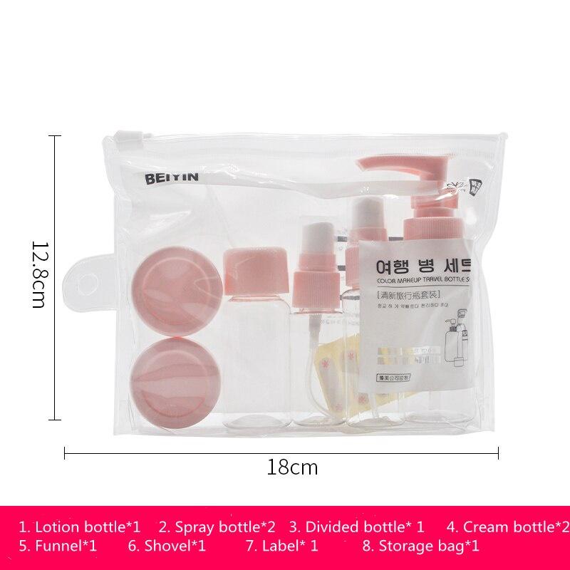 11pcs Travel Bottle Set Leak-Proof Refillable Toiletry Container For Shampoo Spray Bottles Cosmetic Bottles Random Colors Shippe