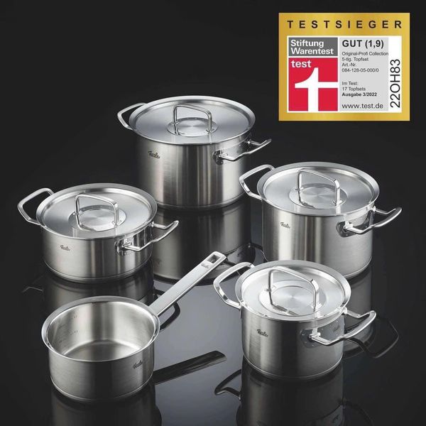 BỘ NỒI FISSLER PROFI 4 NỒI 1 QUÁNH NẮP INOX MẪU MỚI 2022 Hàng Chính Hãng