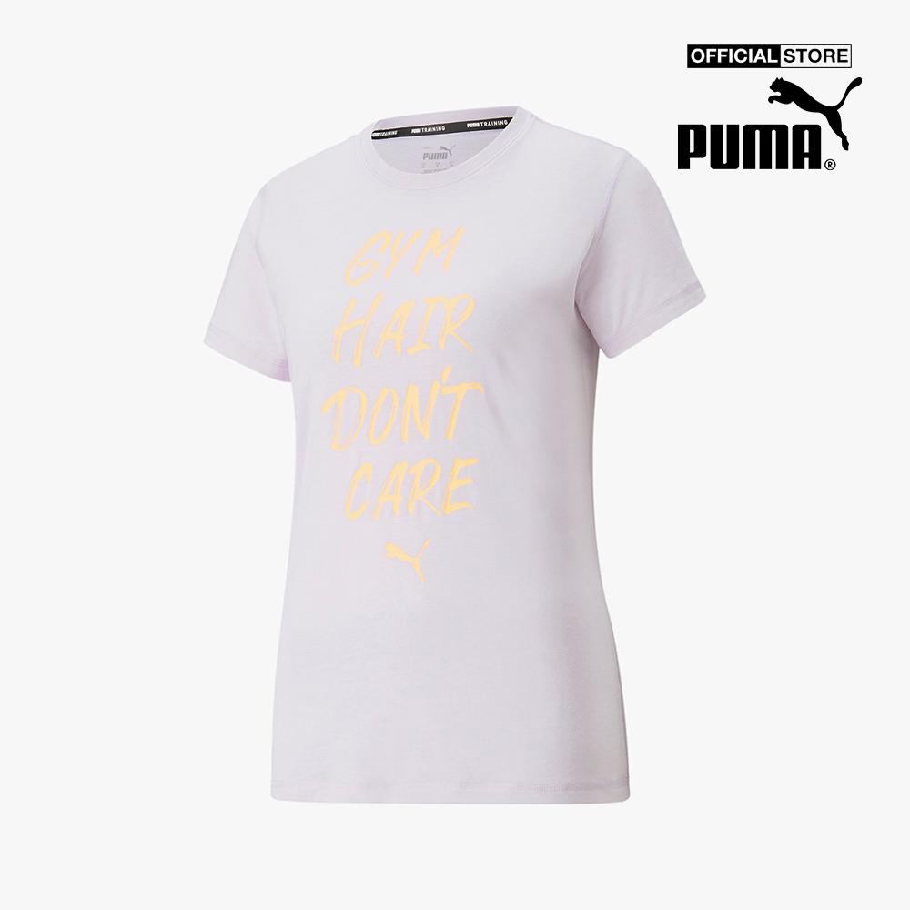 PUMA - Áo thun thể thao nữ ngắn tay Graphic Slogan 521630