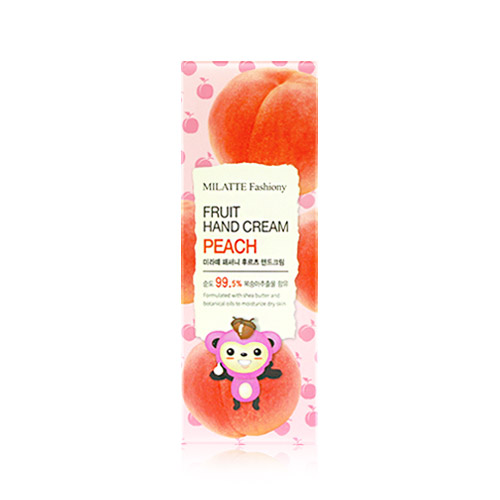 KEM DƯỠNG DA TAY LÀM TRẮNG &amp; TRẺ HÓA DA CHIẾT XUẤT ĐÀO MILATTE FASHIONY FRUIT HAND CREAM - PEACH 60g