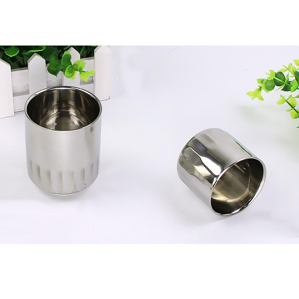 Stainless Steel Beer Cup Double Wall Milk Coffee Mug Straight 120ml+200ml