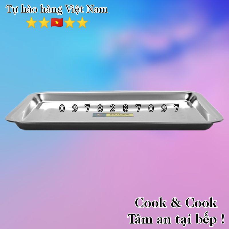 Khay mâm chữ nhật inox size 30x40, 35x50 cm loại dầy