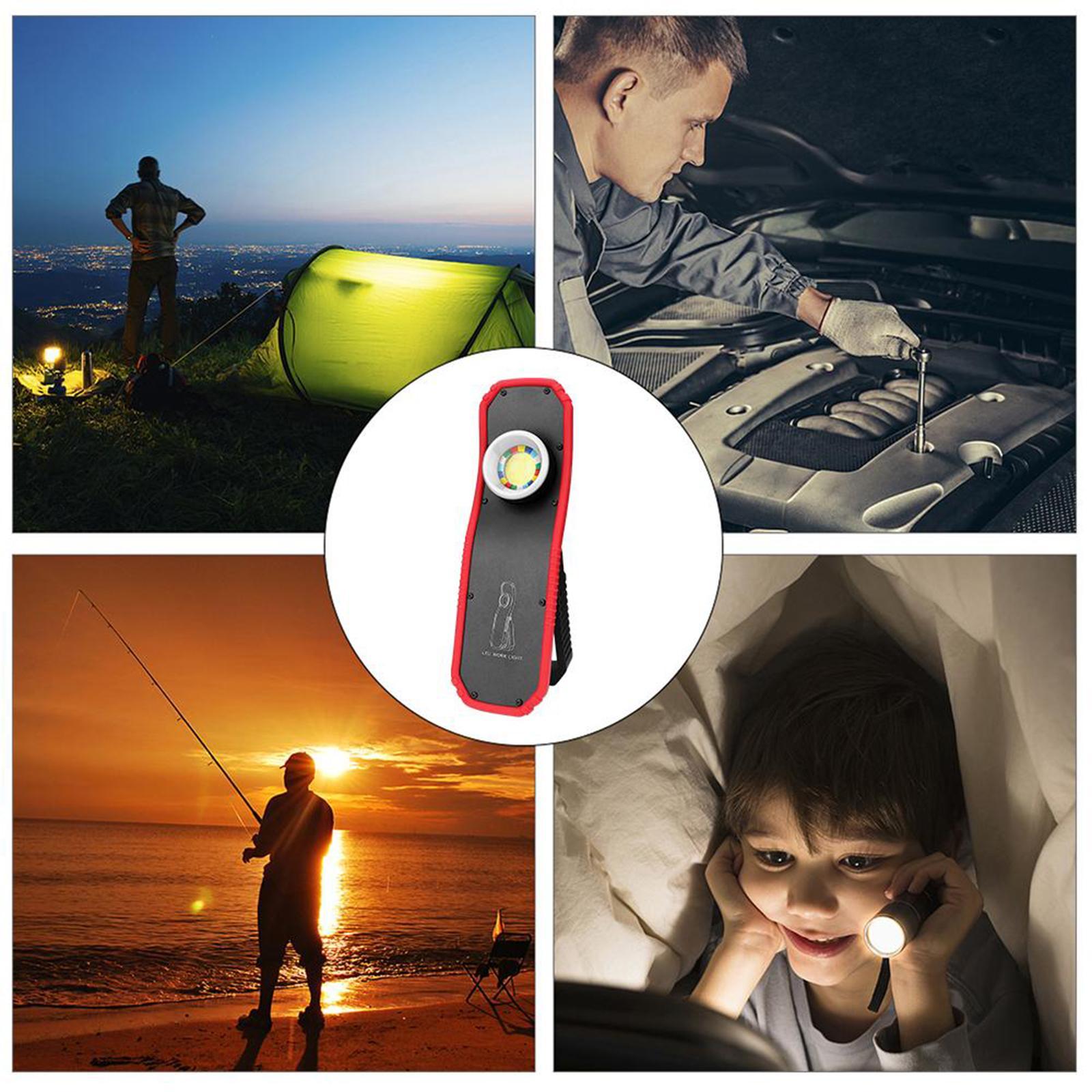 Portable LED COB Torch Rechargeable Lantern Camping Lamp Lighting Work Light