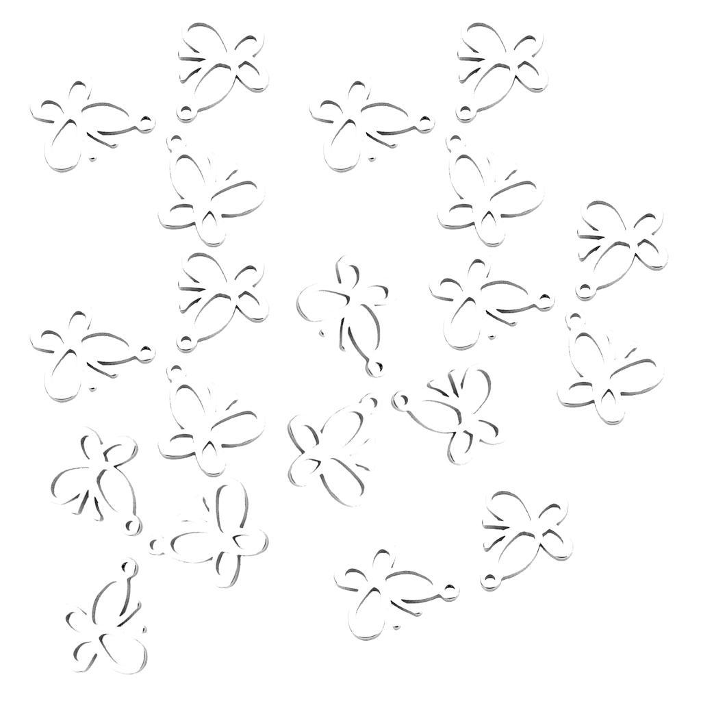 20 Pieces Stainless Steel Butterfly Pendants Charms Jewelry Making Findings for Necklace Earring Bracelets crafts