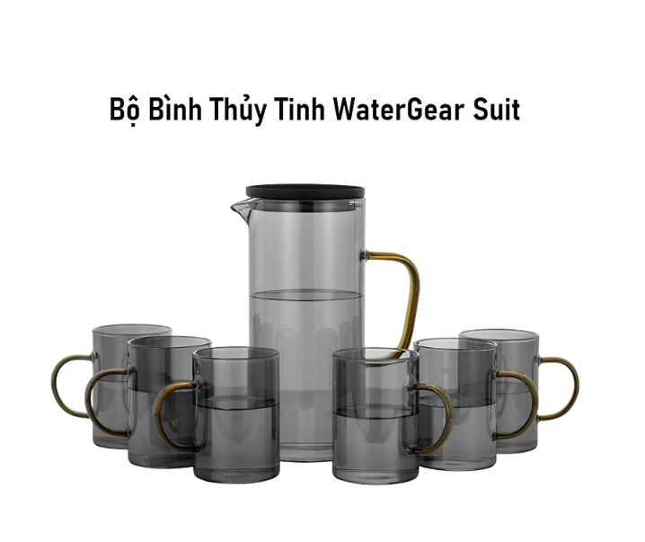 Bộ bình nước 6 ly thủy tinh phong cách Bắc Âu WaterGear Suit