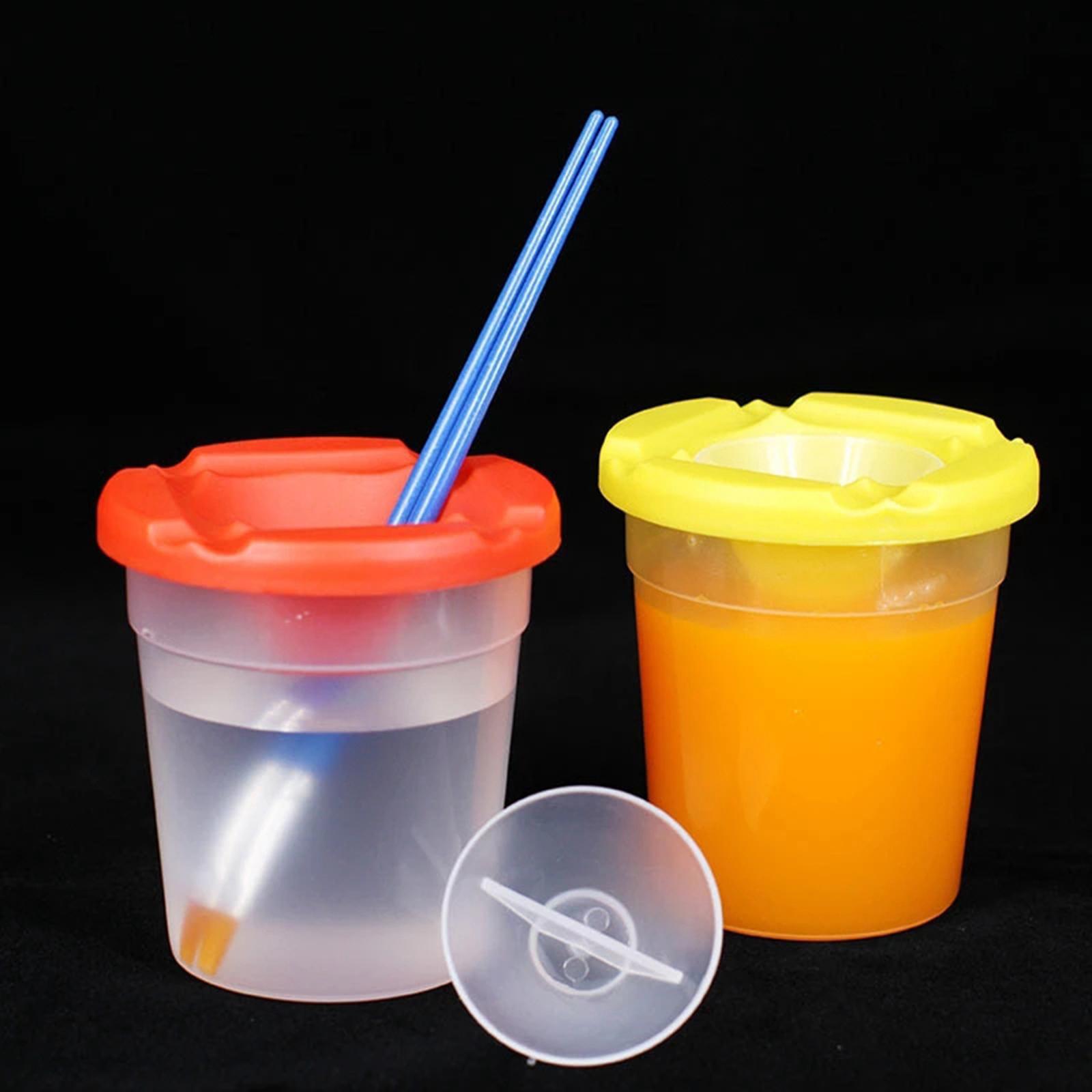 10 Pieces Paint Cups and Assorted Colored Brush