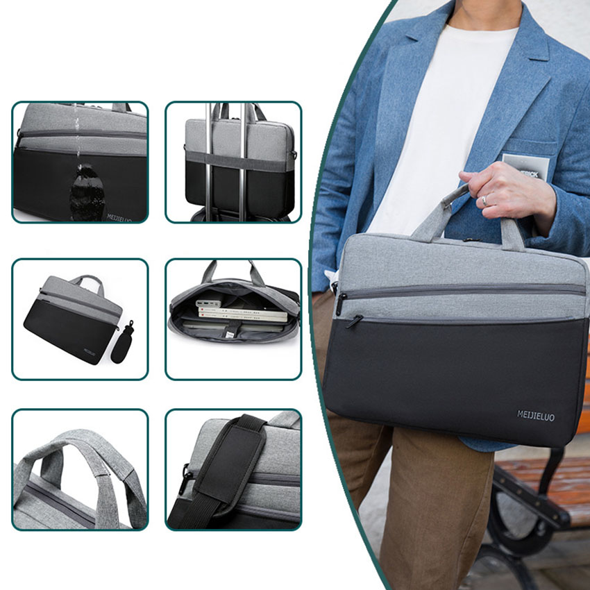 Túi laptop đeo vai 15.6 inch B1074 NASI nhiều ngăn hàng cao cấp mẫu đẹp thời trang cặp xách đựng máy tính nam nữ chống sốc