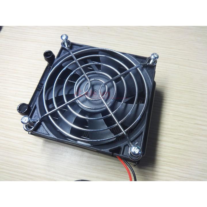 Két nước tản nhiệt 8cm kèm quạt gió 12V