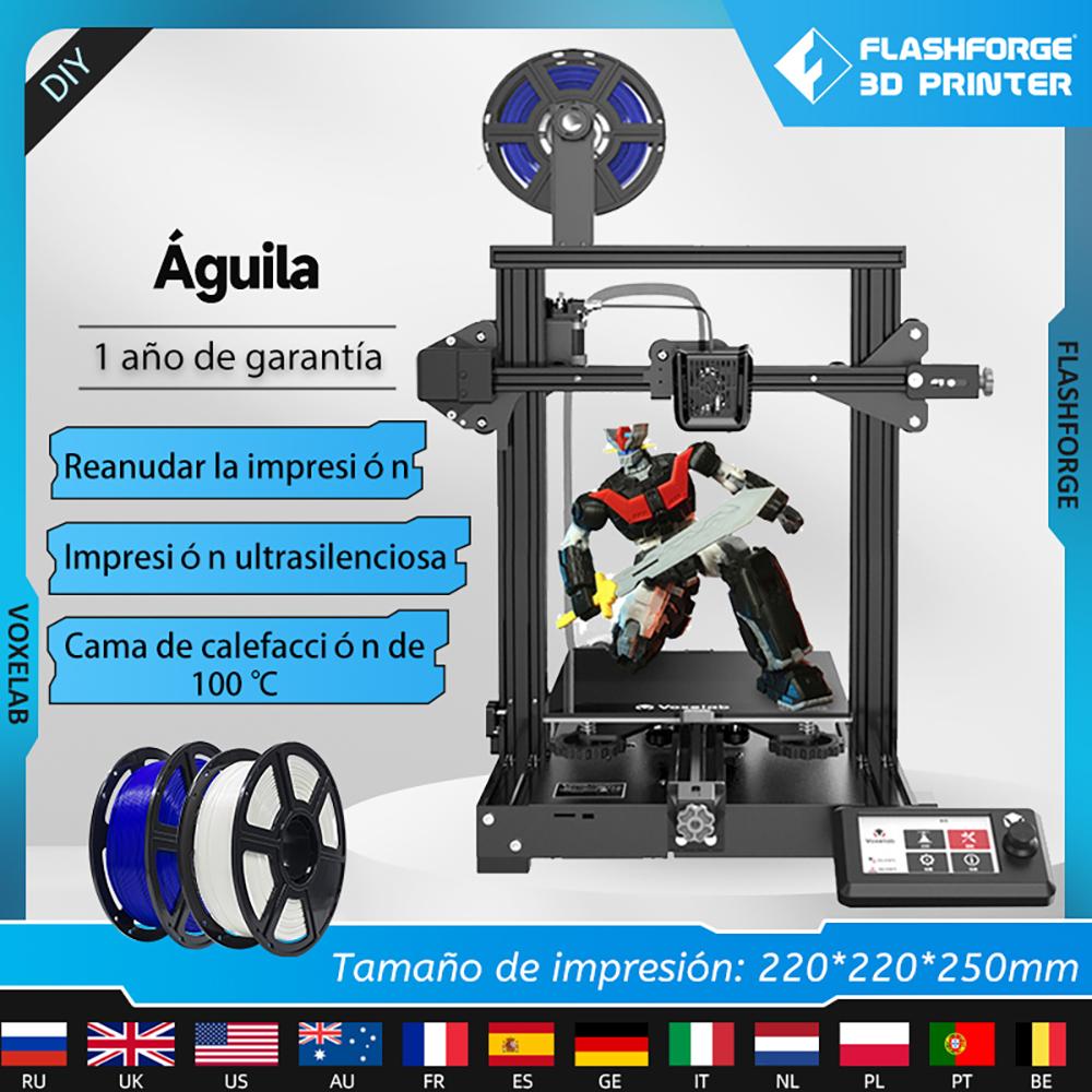 Voxelab Aquila Máy in 3D Silent Mainboard DIY Bộ máy in 3D Nguồn mở 220*220*250mm Giường sơ yếu lý lịch xây dựng carborundum