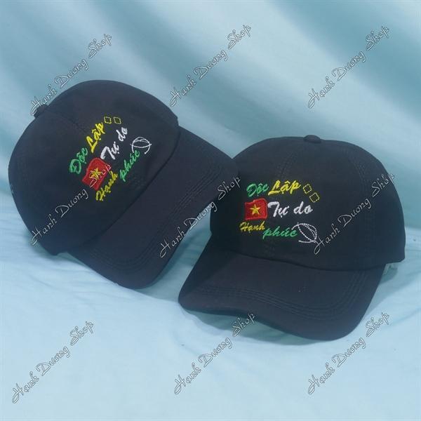 Set Nón Cặp Bucket & Cap Độc Lập Tự Do Hạnh Phúc (TDH01); (KDL01) - Đen
