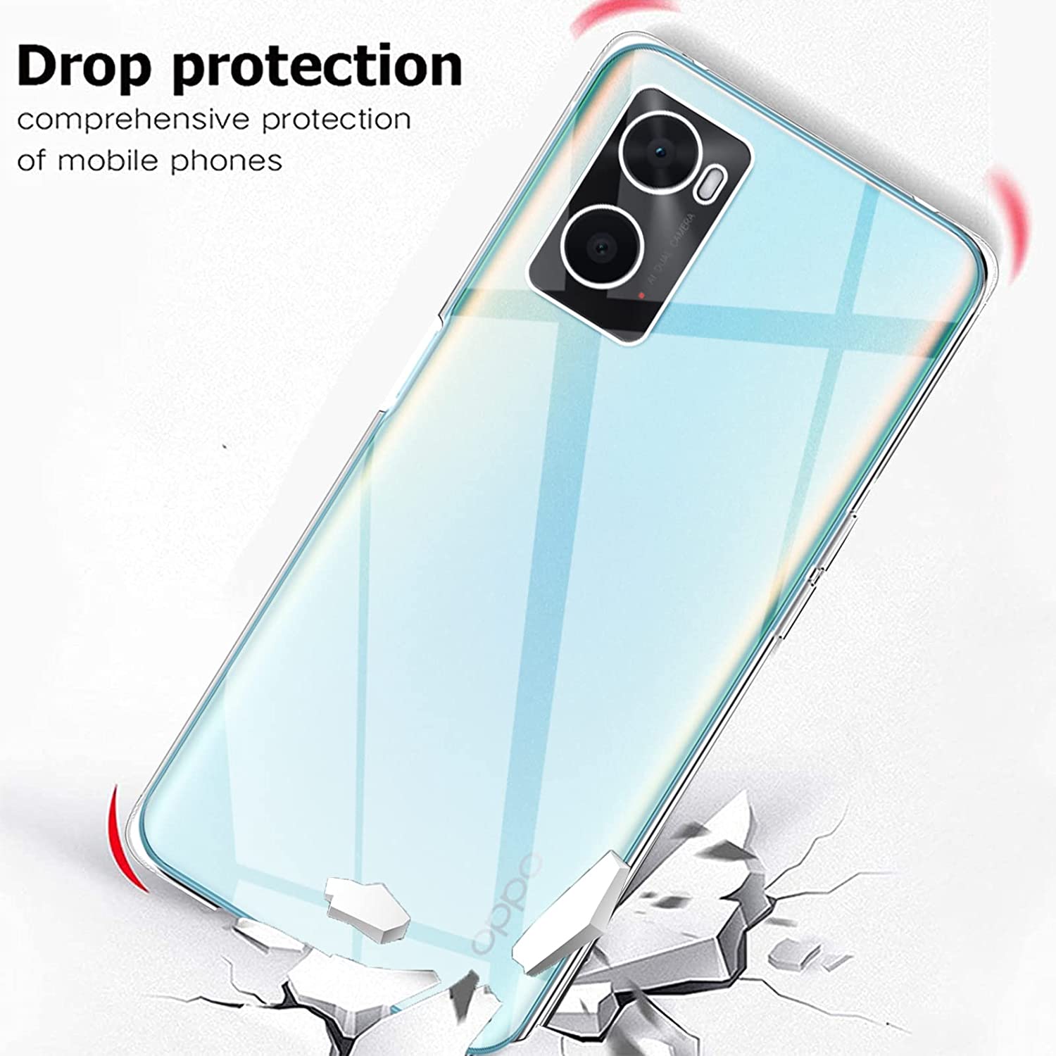 Ốp lưng silicon dẻo cho Oppo A36 / Oppo A76 / Oppo A96 / Oppo K10 / Realme 9i hiệu Ultra Thin trong suốt mỏng 0.6mm độ trong tuyệt đối chống trầy xước - Hàng nhập khẩu