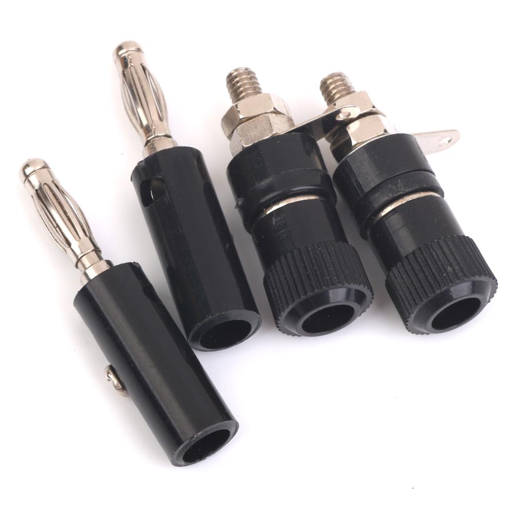 10pcs 4mm Binding Post Speaker Terminal + 10pcs 4mm Banana Plugs Connectors