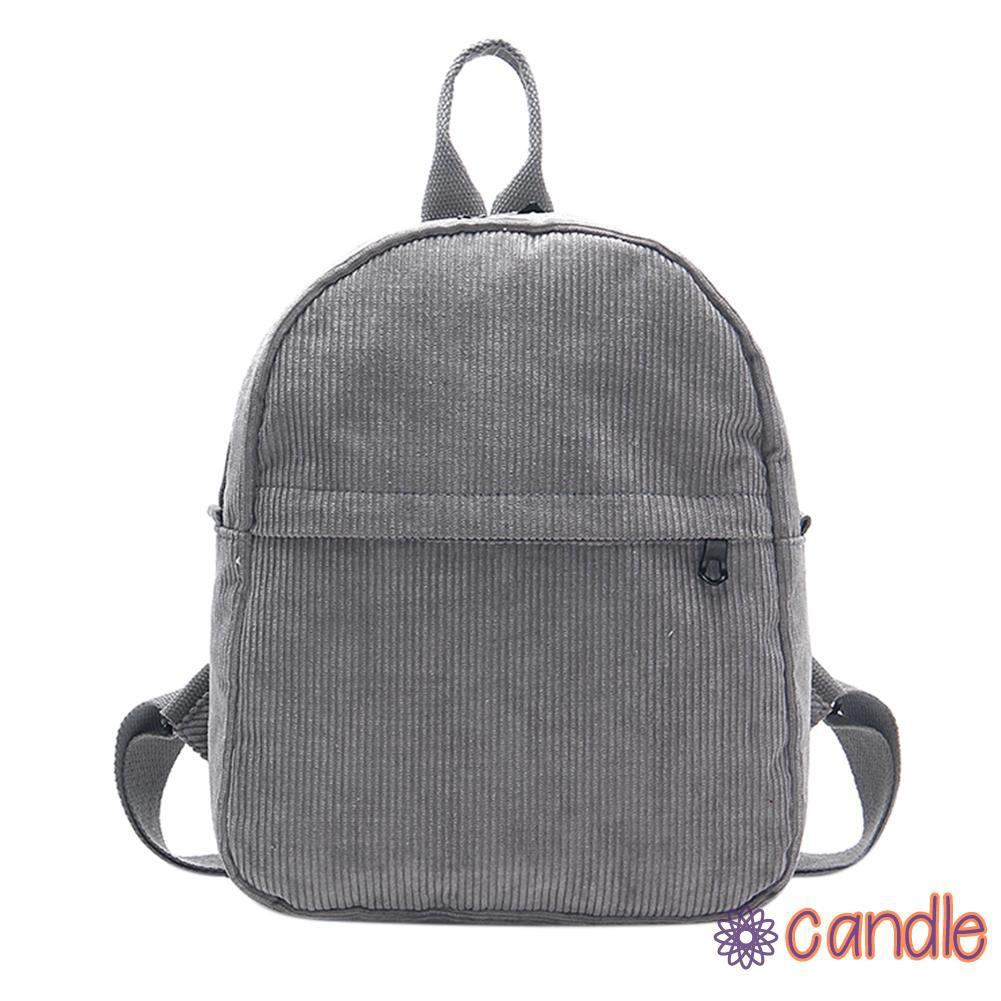 Ba Lô Vải Nhung Kẻ Thiết Kế Đơn Giản Cho Nữ