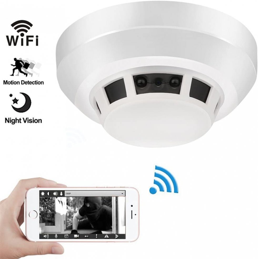 Máy Báo Động Cháy FullHD 1080P 4K WiFi Kết Nối Từ Xa Trên Điện Thoại 3G