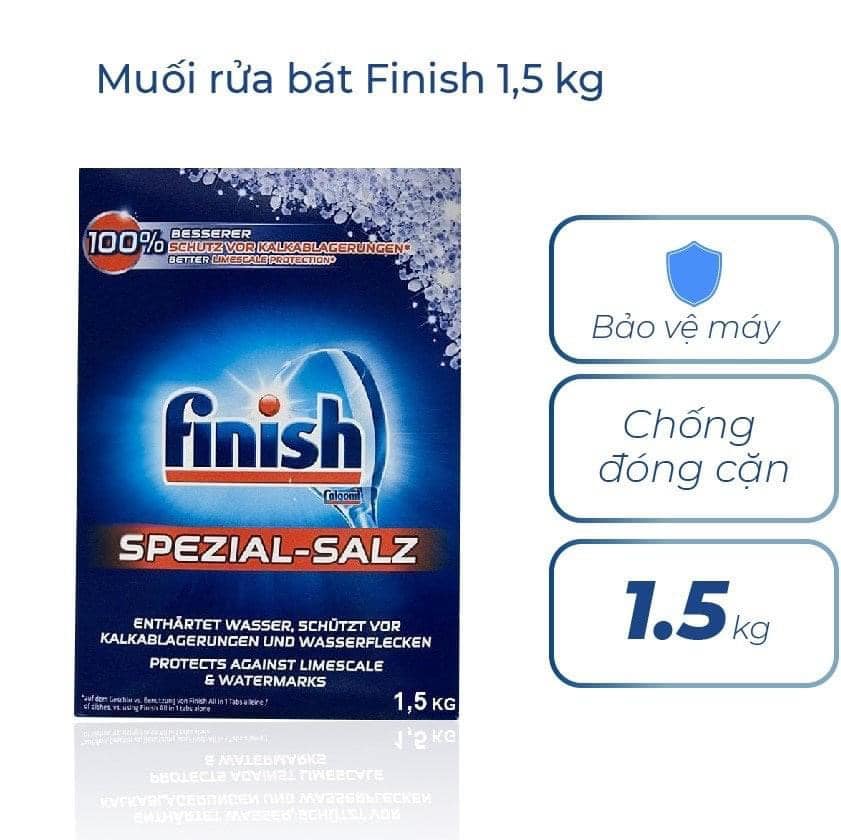 Muối rửa bát Finish Khập Khẩu 1,5kg/hộp