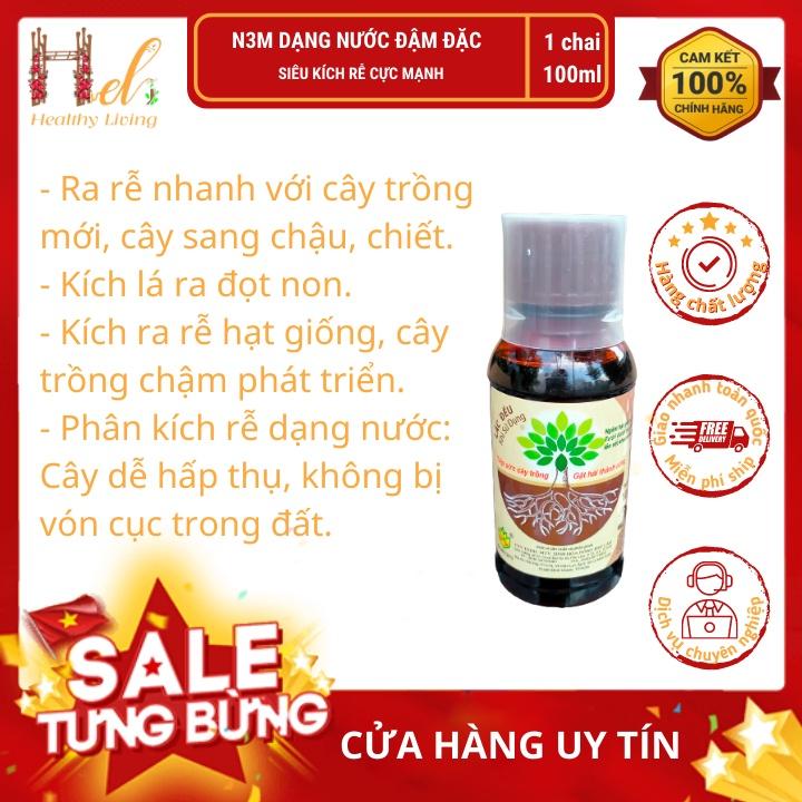 Phân Bón Ra Rễ Cực Mạnh N3M Dạng Nước Chai 100 mL