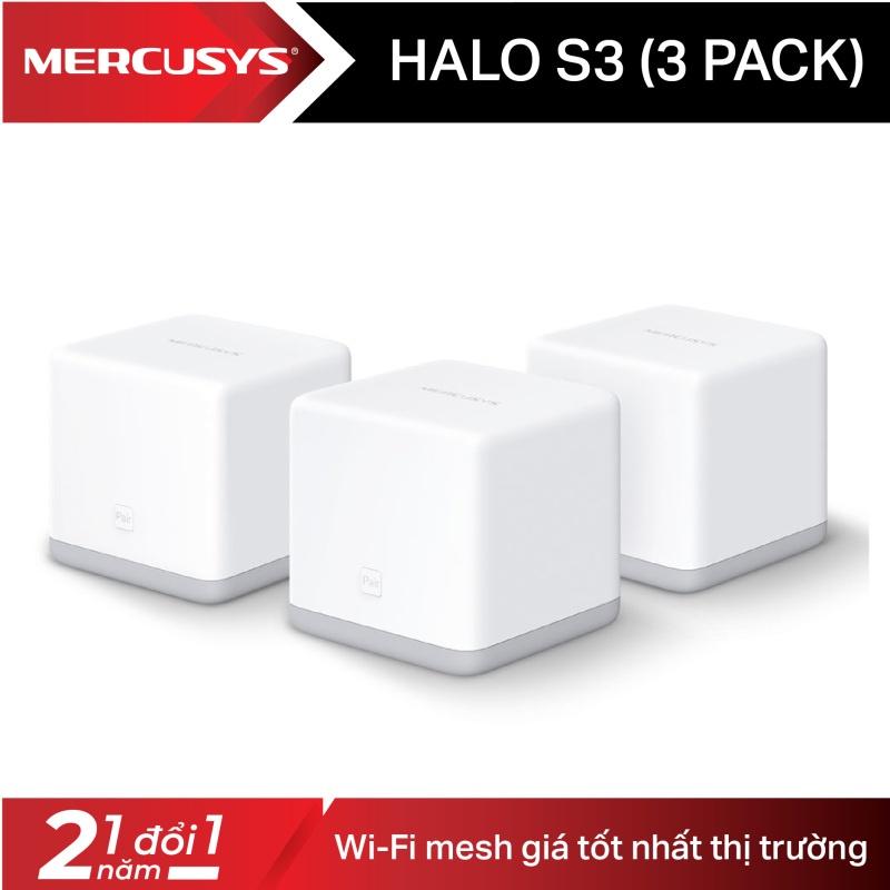 Hệ thống wifi mesh Halo S3 (3-pack) Mercusys cho gia đình cho độ phủ wifi tuyệt vời mesh wifi - Hàng chính hãng