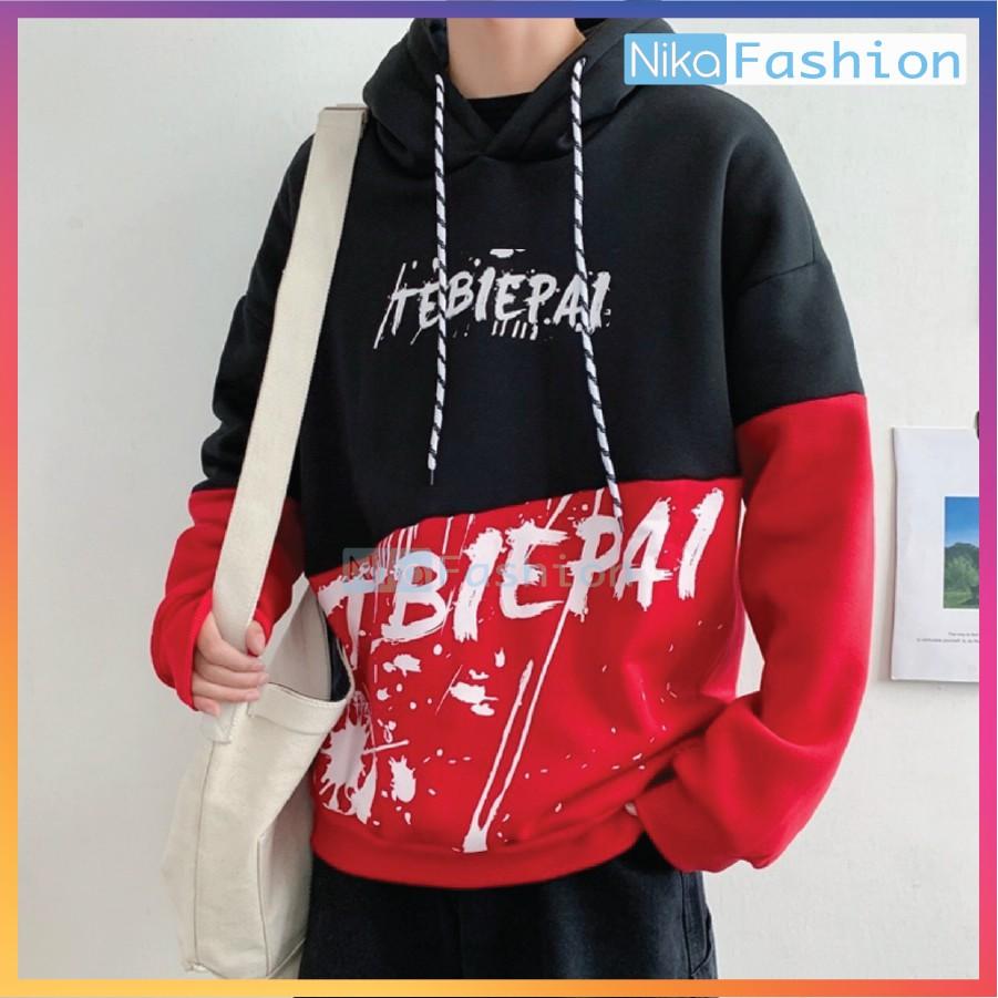 Nikafashion Áo Hoodie Nón Unisex Nam Nữ Chất Vải Nỉ Freesize 1 kích cỡ Form Dáng Rộng Dưới 65kg Mặc Đẹp T.E.B.I.E.P.A.I