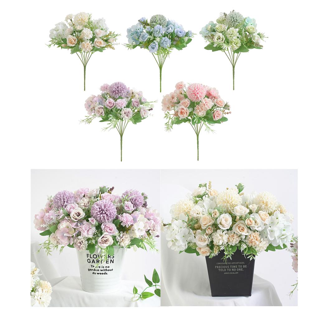 Artificial Rose Flower Bouquet Wedding Home Floral Decor